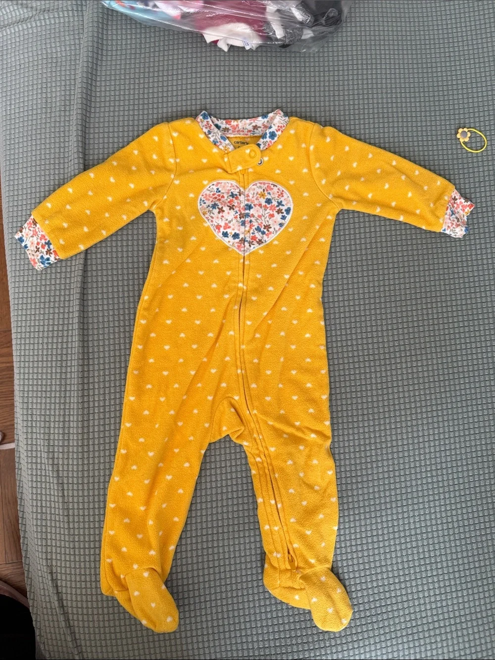 Baby Girls' 4 One-Piece Footed onesie size 6-9M.